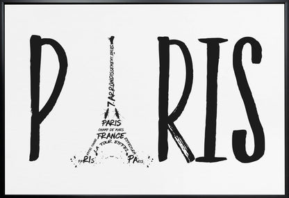 Wandbild PARIS Typografie