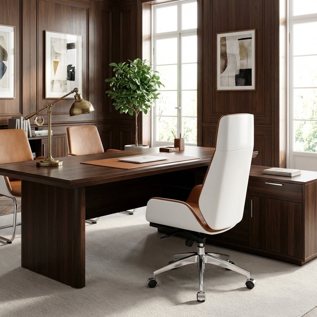 Cartagena Premium-Bürostuhl aus zweifarbigem Leder
