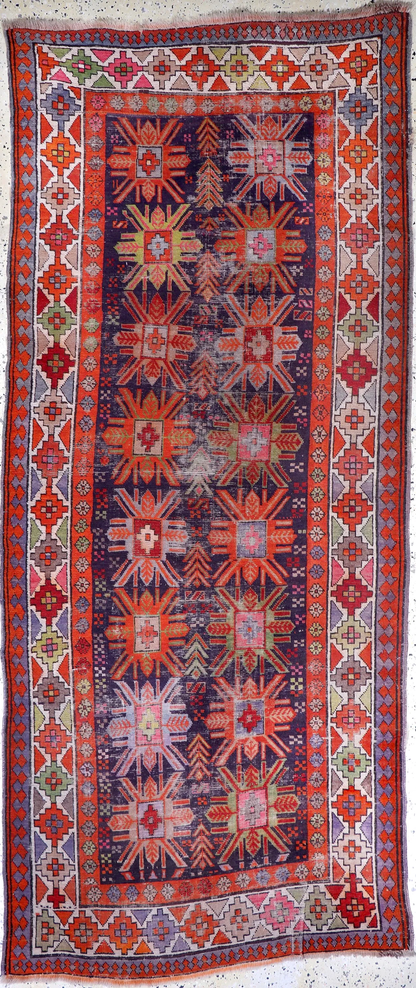 Kaukasischer Kazak Läufer Teppich | 1,19 m x 2,69 m