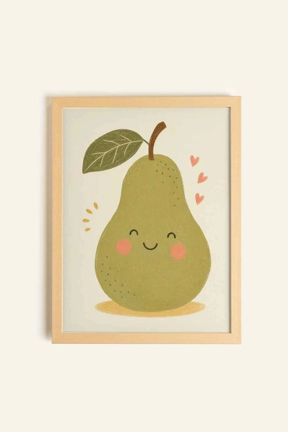 COEUR DE POIRE, Oeuvre sur toile rigide, encadré Naturel Clair (collective)