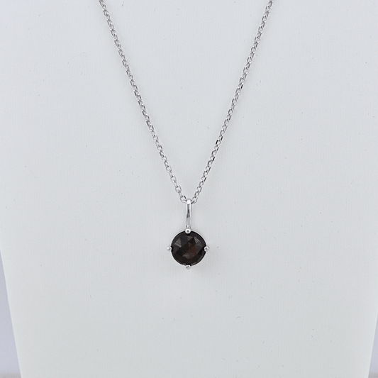 Collier en argent sterling et Saphir Doré