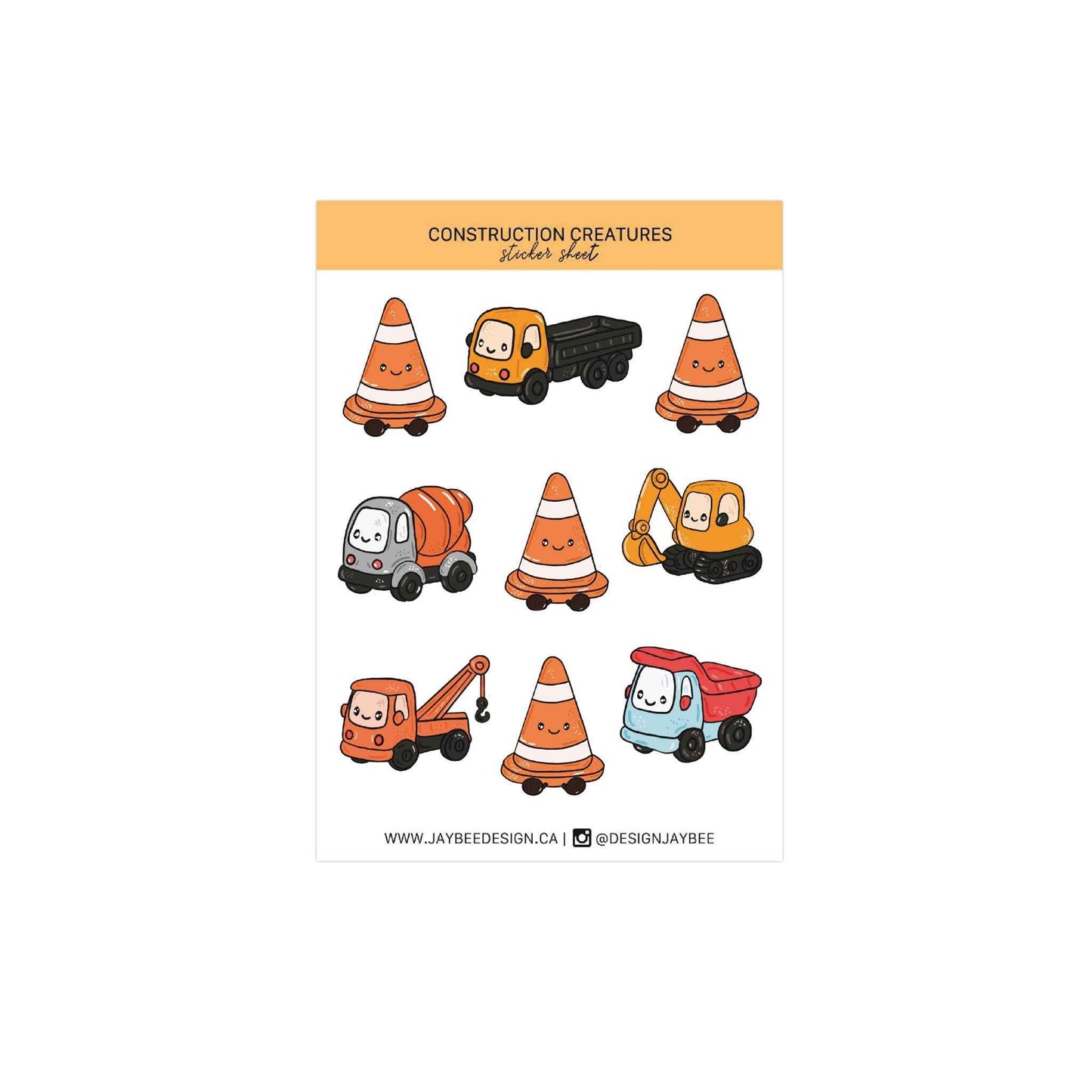 Construction Valentine Set - Card Set