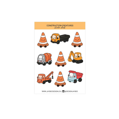 Construction Valentine Set - Card Set