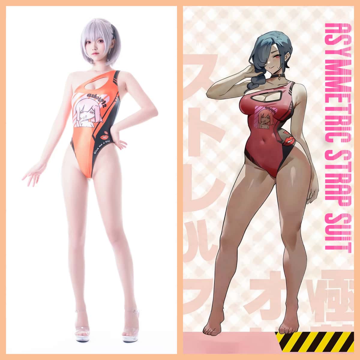 Japanese Anime Spandex Swimwear Racing Suit Wet Suit Race Queen Costume