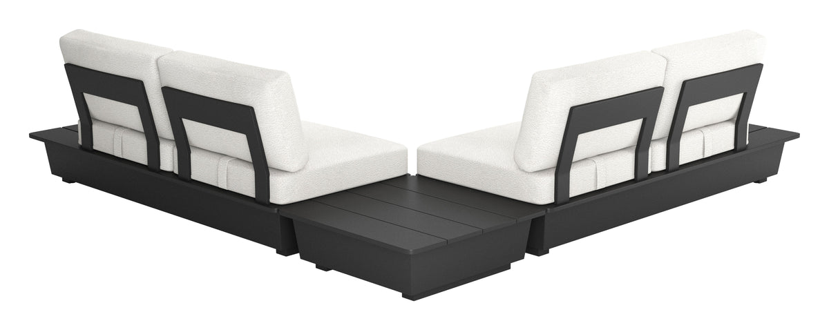 Arbor 2 Seater Modern Outdoor Sofa - Black