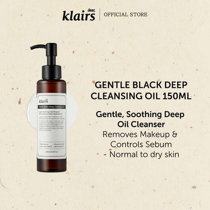 Dear, Klairs Gentle Black Deep Cleansing Oil 150ml