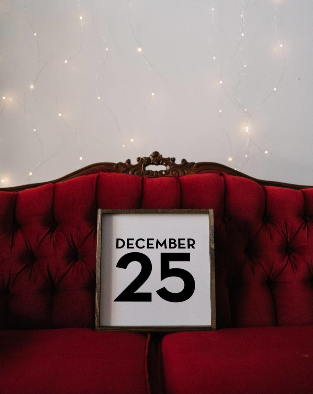 Holzschild „25. Dezember“
