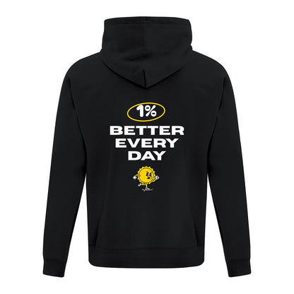 Hoodie "1% Better Everyday" brodé & imprimé