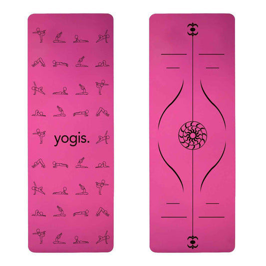 Yoga Mat Posture Line Non-Slip TPE Fitness Mat – Beginner Support &amp; Alignment Guide