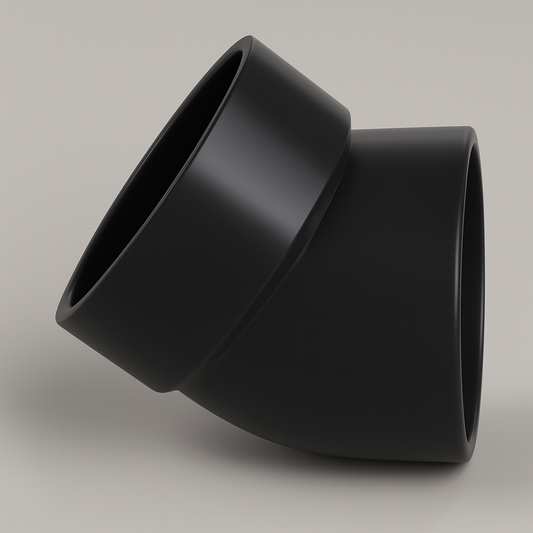 LESSO ABS 45° Street Elbow — Spigot × Hub DWV, cUPC Certified