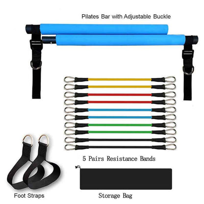 Portable Resistance Bands Set – Fitness, Yoga & Pilates Home Workout Equipment