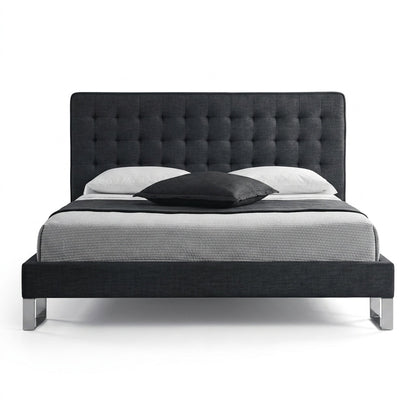 Edmonton Contemporary Graphite Tufted Bed