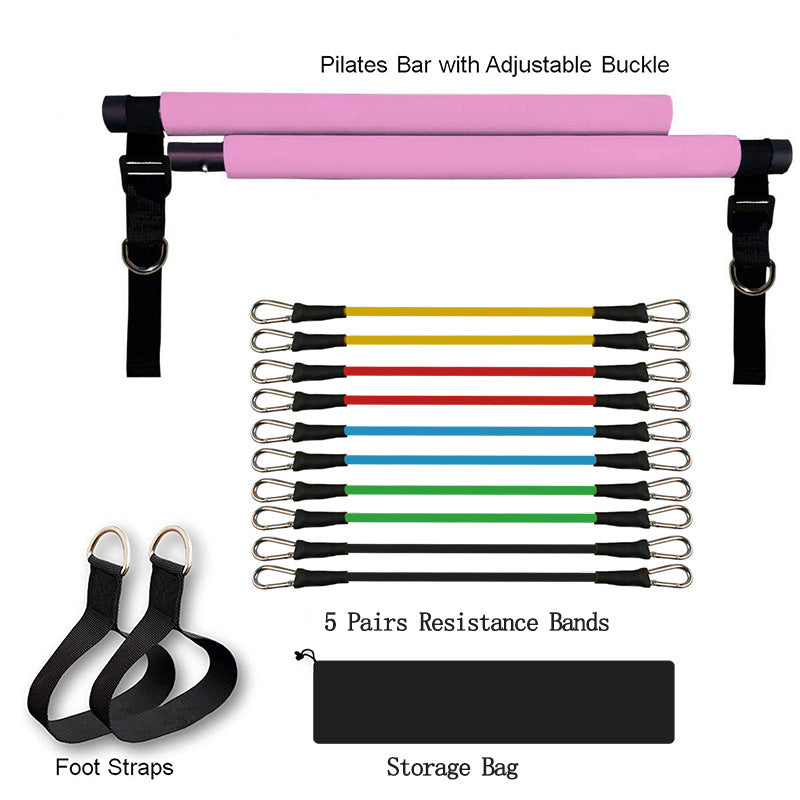 Portable Resistance Bands Set – Fitness, Yoga & Pilates Home Workout Equipment