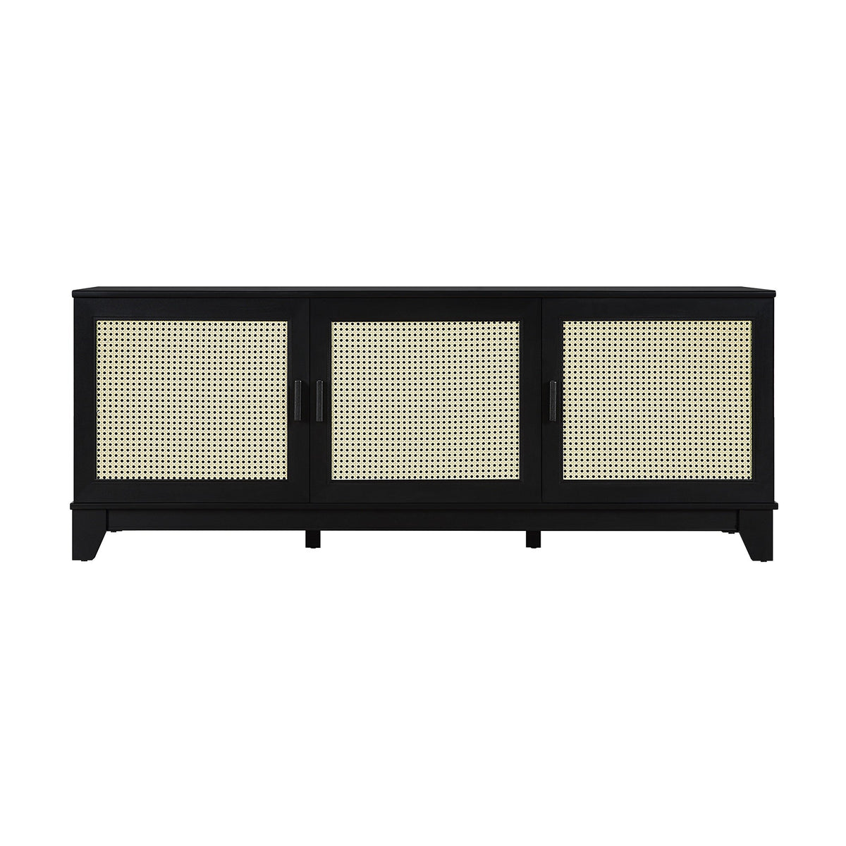Drift 63" Faux Cane Storage TV Stand - Multiple Color Options