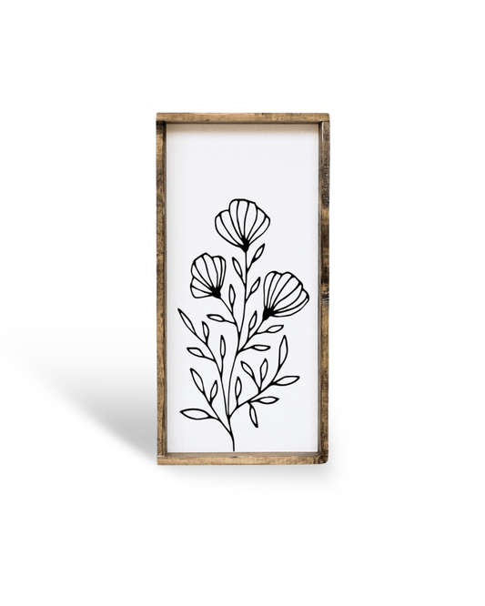 Flower Bouquet Wood Sign - AURABAGS SHOP