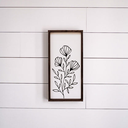 Flower Bouquet Wood Sign - AURABAGS SHOP