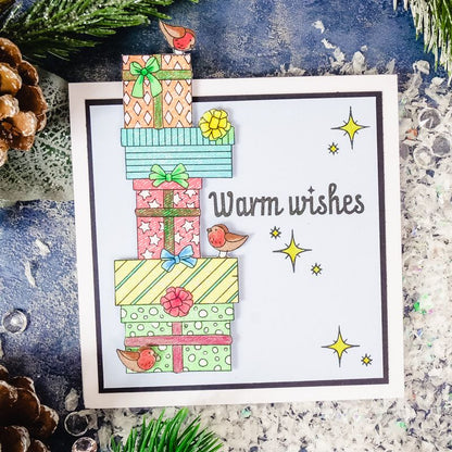 Presents & Bows Stamp & Stencil Set