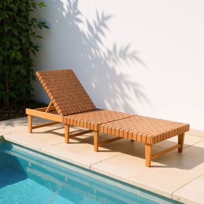 Brisa Outdoor Chaise Lounger - Brown