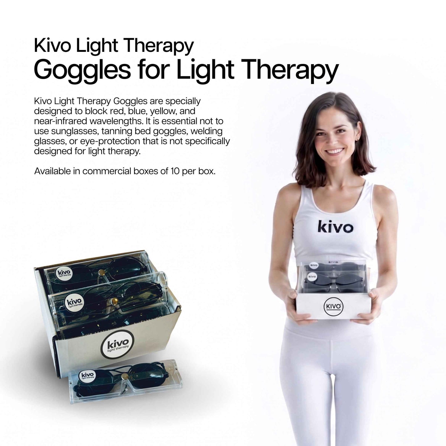 Commercial: Box of 10 Light Therapy Goggles