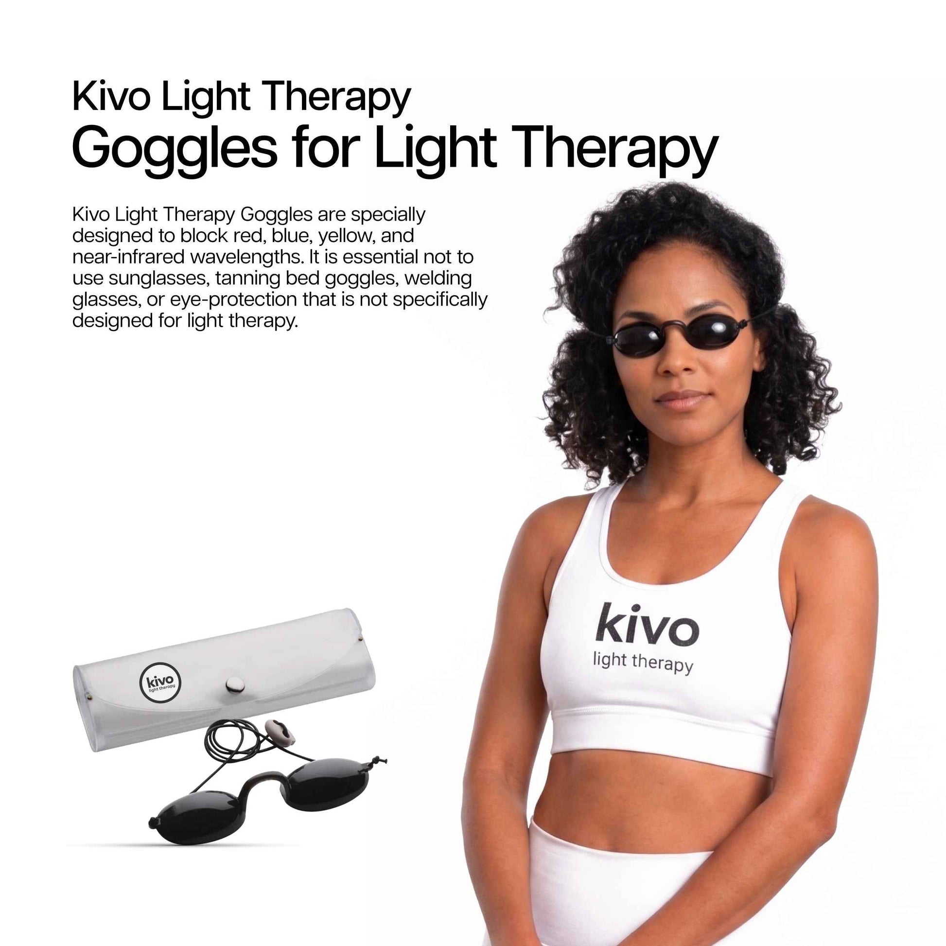 Kivo Goggles: Blue, NIR, and Light Therapy Eye Goggles