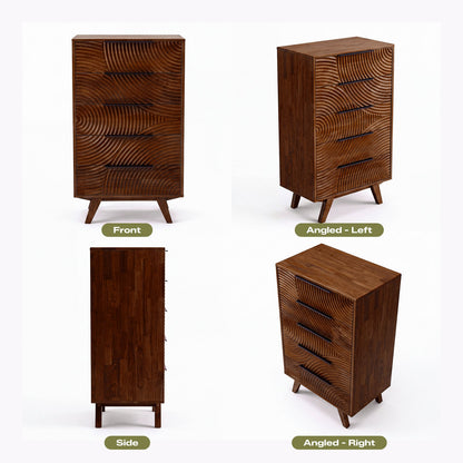 Harmony Solid Wood Dresser with 5 Drawers