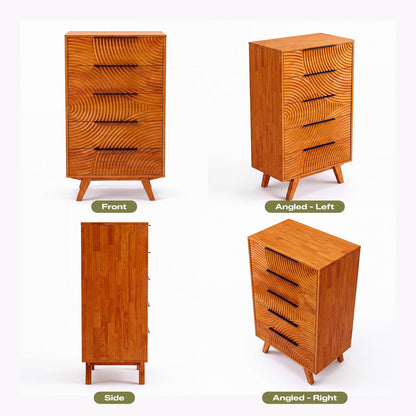 Harmony Solid Wood Dresser with 5 Drawers