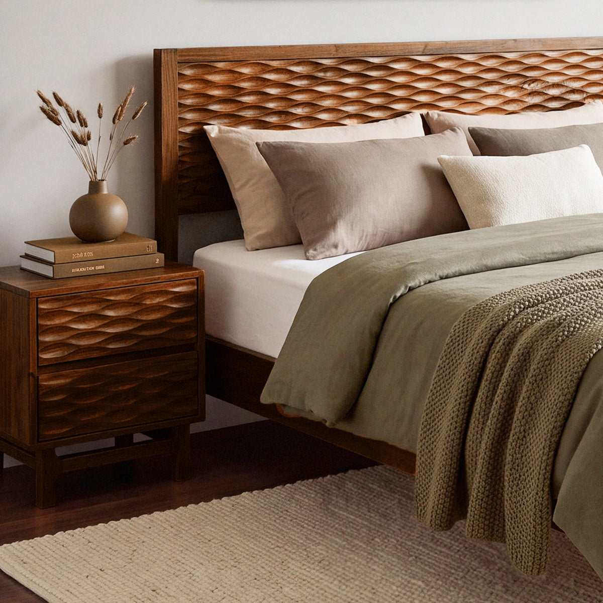 Elara Solid Wood Nightstand