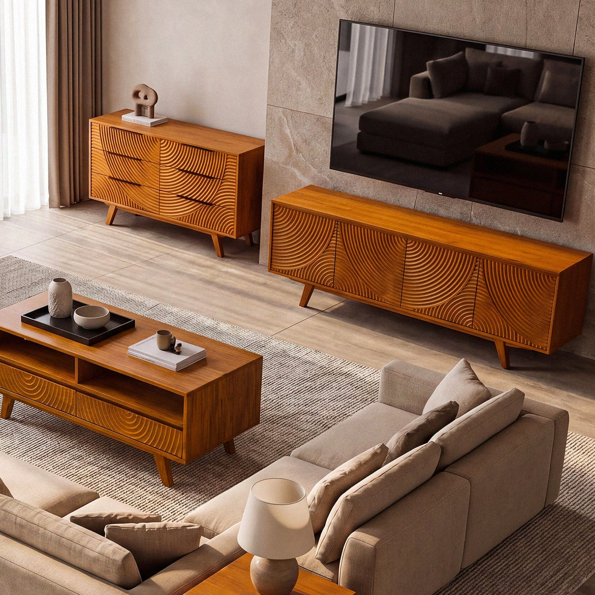 Harmony Solid Wood TV Stand