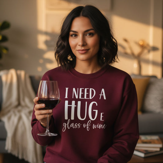 I Need a Huge Glass of Wine Sweatshirt