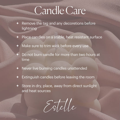 Large Ribbed Pillar Candle | Modern Soy Wax Candle, Home Decor