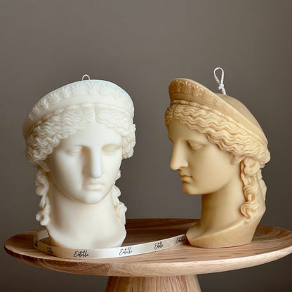 Hera Göttin Büstenkerze: Skulpturale griechische Statuenkerze
