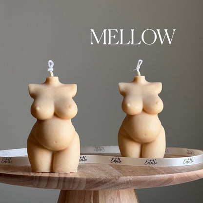 Kurvige weibliche Form Sojawachskerze: Plus Size Venus Göttin