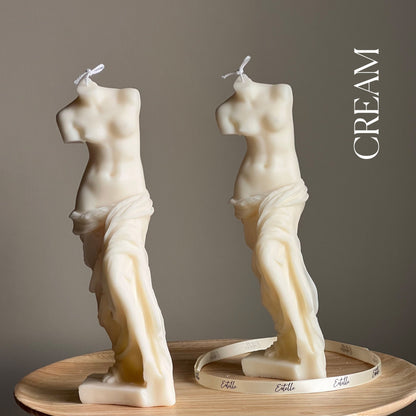 Venus Sojawachskerze | Weiblicher Torso, handgemachte Dekoration