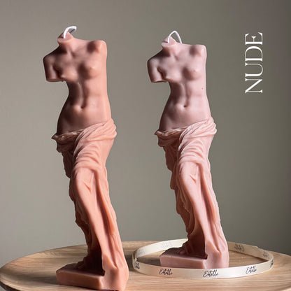Venus Sojawachskerze | Weiblicher Torso, handgemachte Dekoration