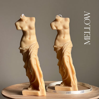 Venus Sojawachskerze | Weiblicher Torso, handgemachte Dekoration