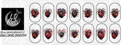 Gothic Hearts Decals
