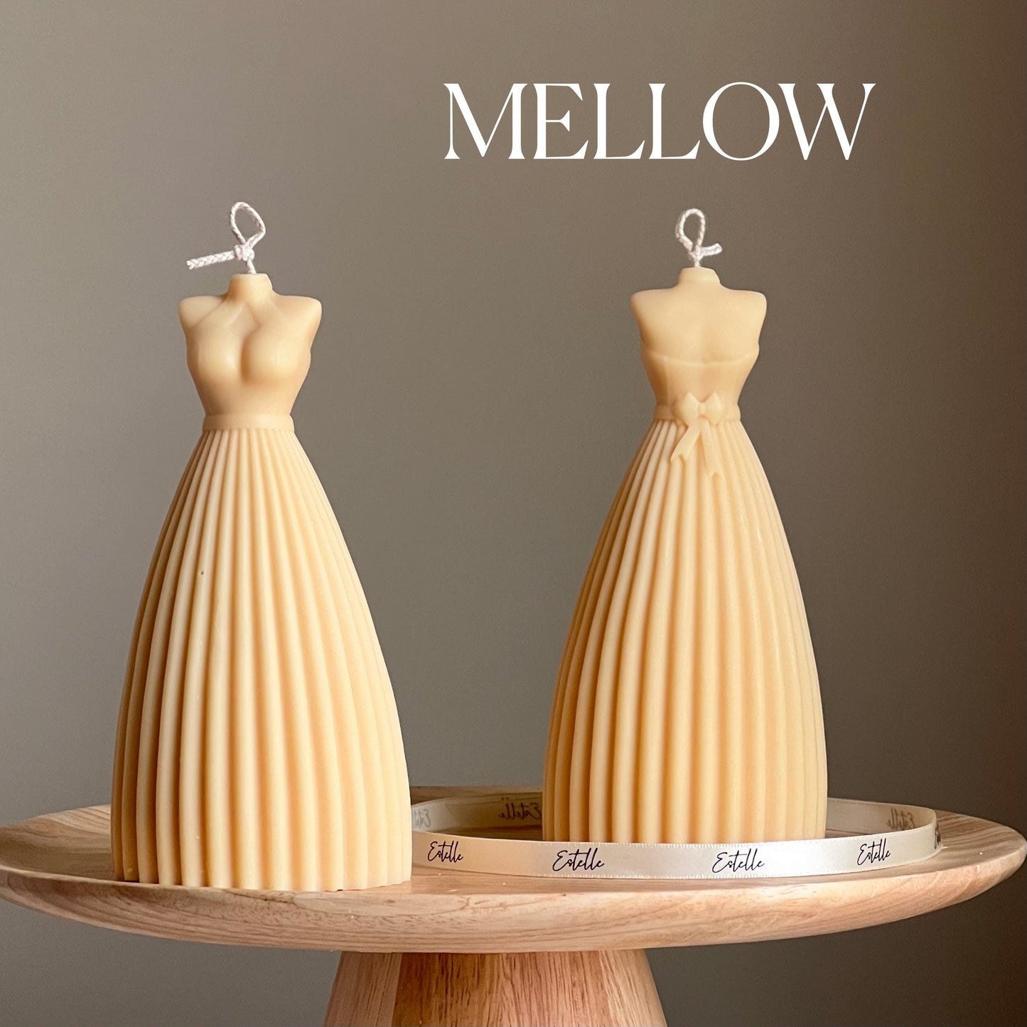 Wedding Dress Candle: Handmade Soy Wax Bridal Decor