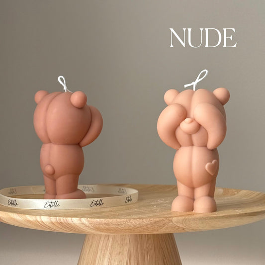 Handmade Soy Bear Candle: Sculptural Home Decor, Animal Lover Gift