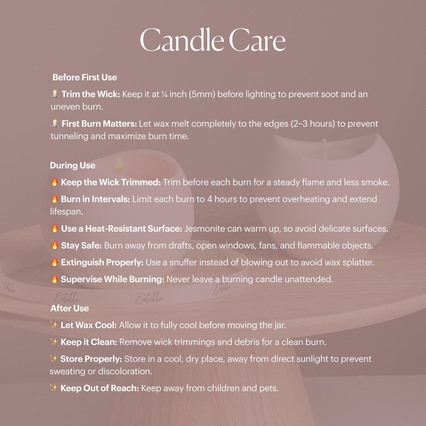 Jesmonite Vase Jar Soy Candle: Handmade Scented Container Candle