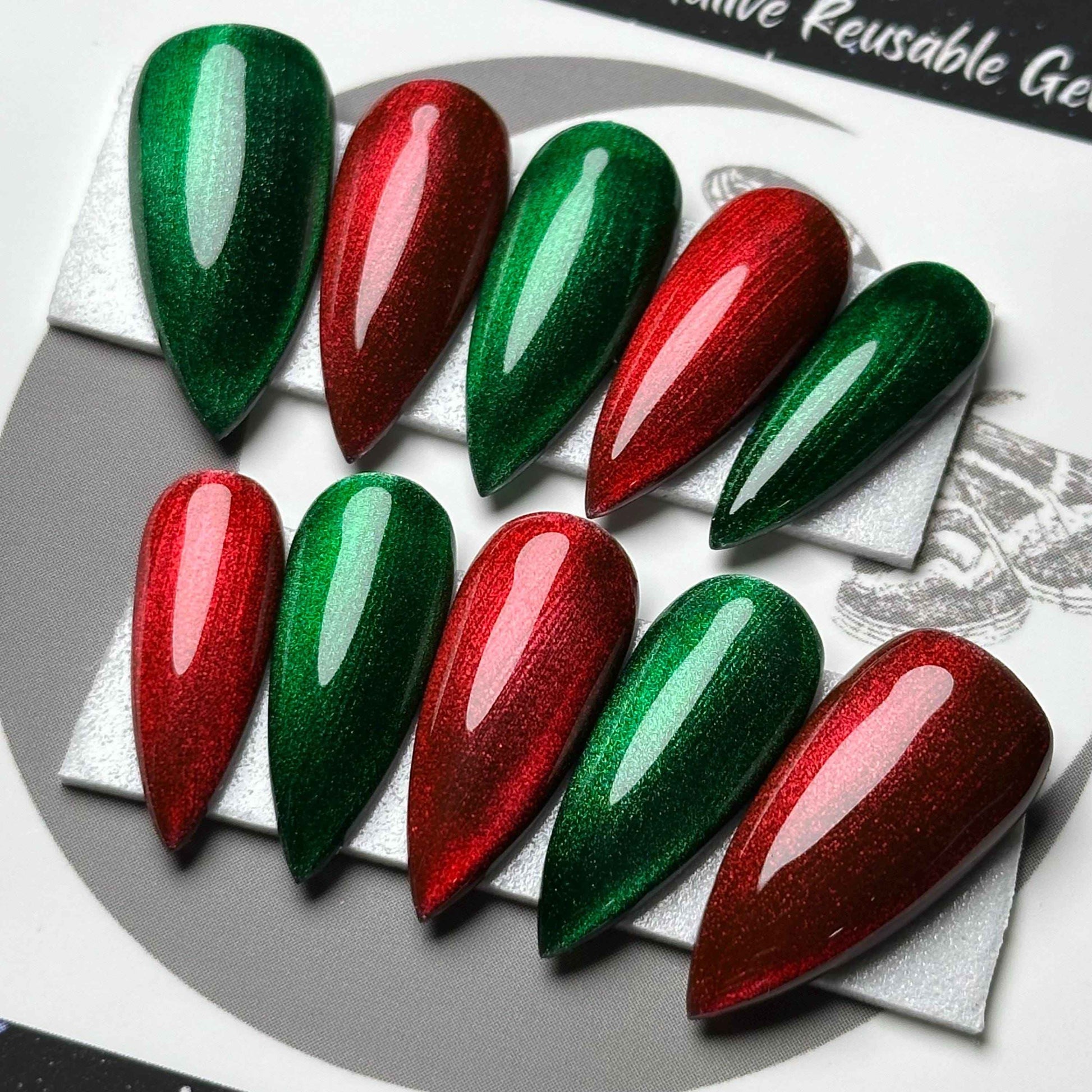 Red & Green Christmas Glass