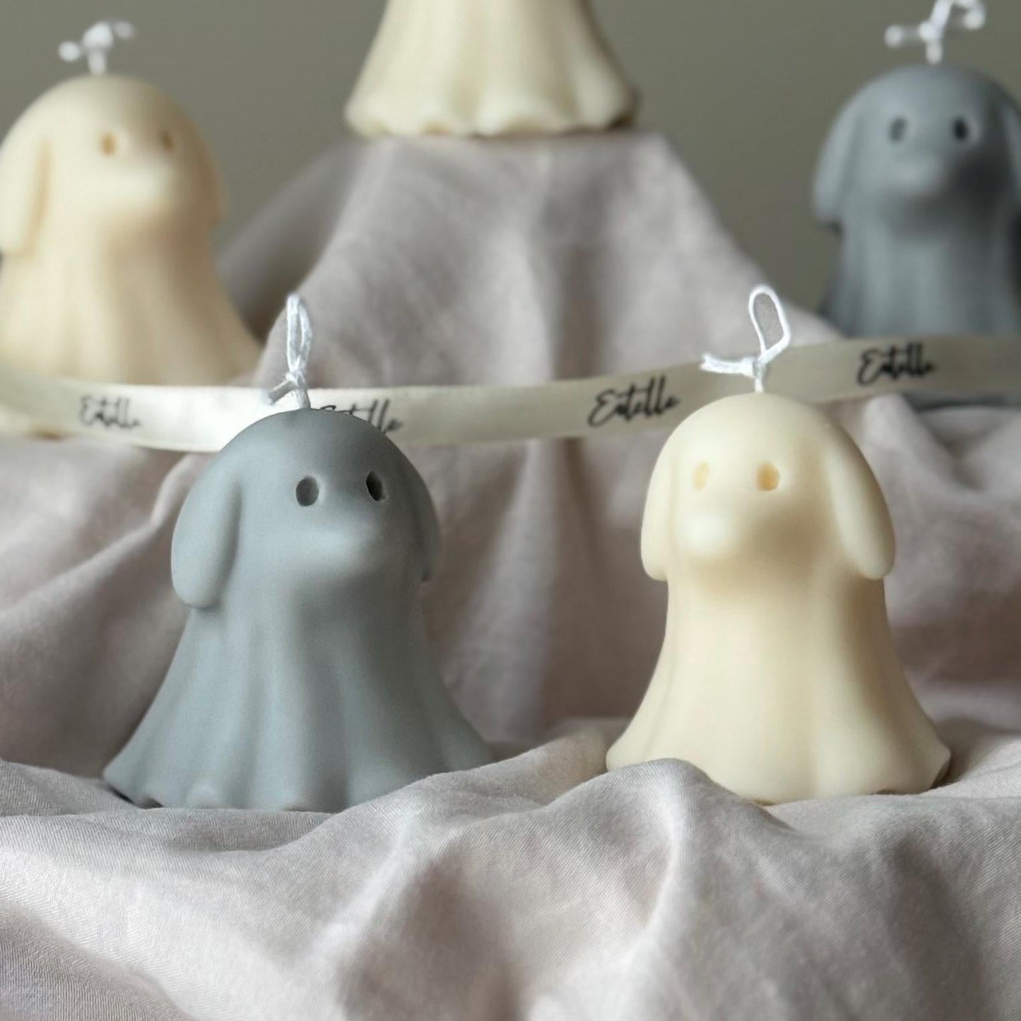 Halloween Hundegeist-Kerze: Handgemachtes Sojawachs Tiergeschenk
