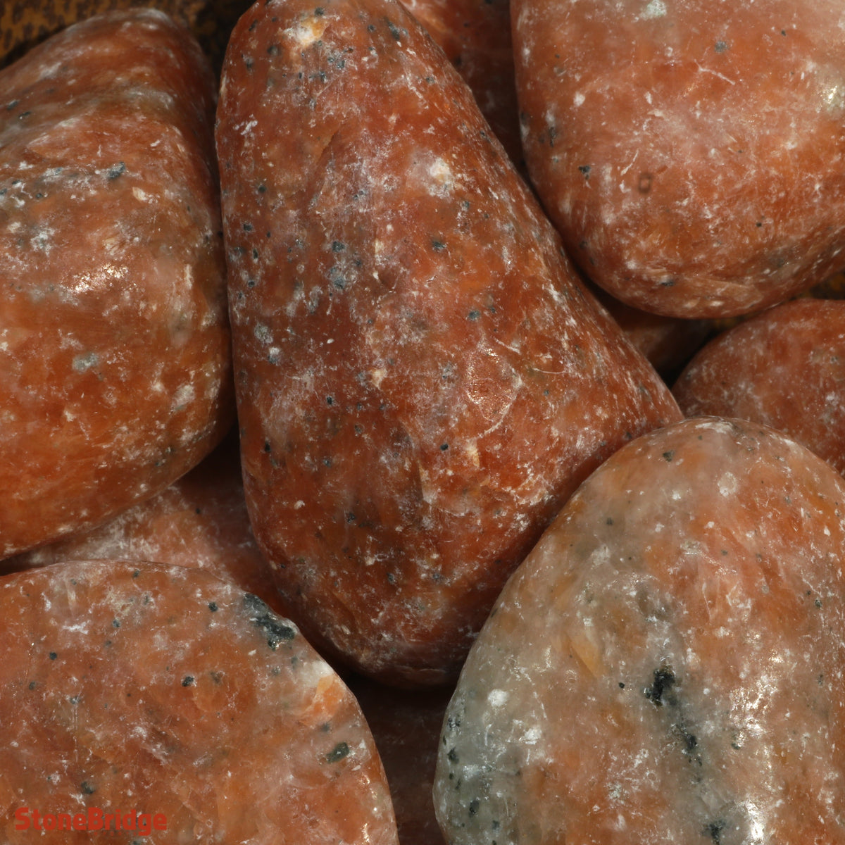 Orange Calcite Tumbled Stones - Brazil