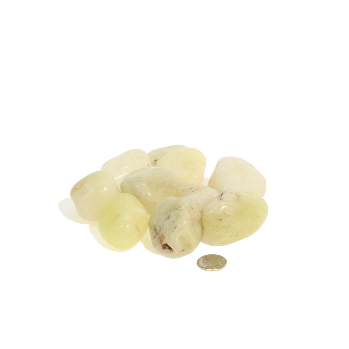 Sulfur Quartz Tumbled Stones