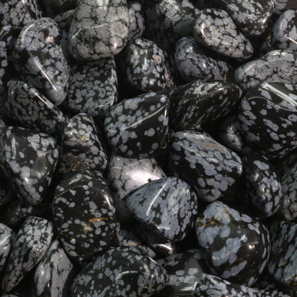 Obsidian Snowflake Tumbled Stones