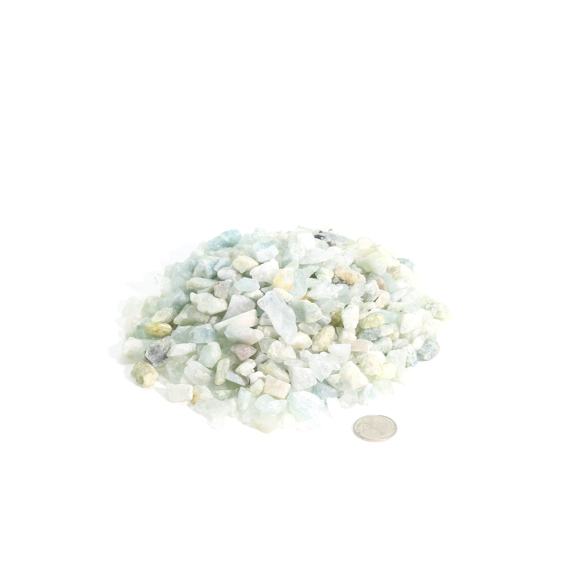 Aquamarine B Tumbled Stones - Semi Polished