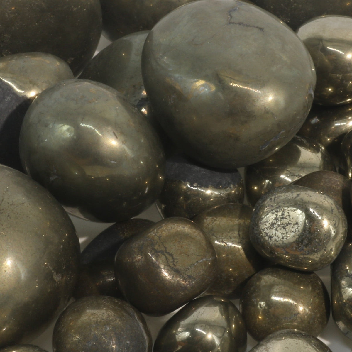 Pyrite Iron Matrix Tumbled Stones - India