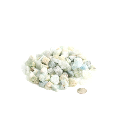 Aquamarine B Tumbled Stones - Semi Polished