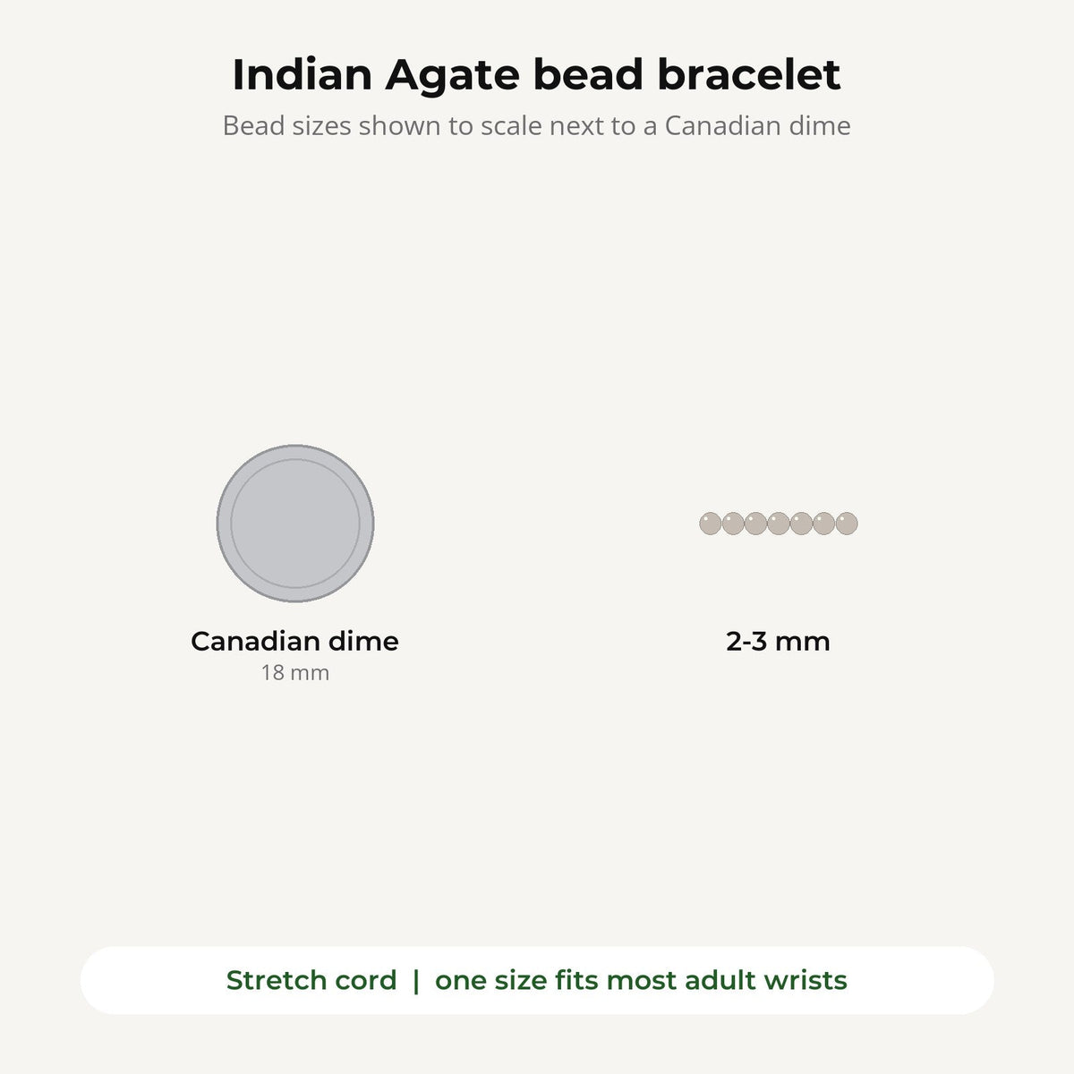 Indian Agate Bracelet - 2-3mm
