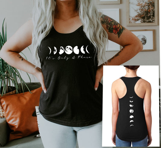 It's Only A Phase Tank Top | Women's Moon Phases Spiritual Shirt