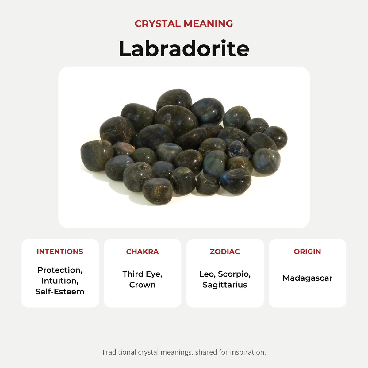 Labradorite A Tumbled Stones - Madagascar